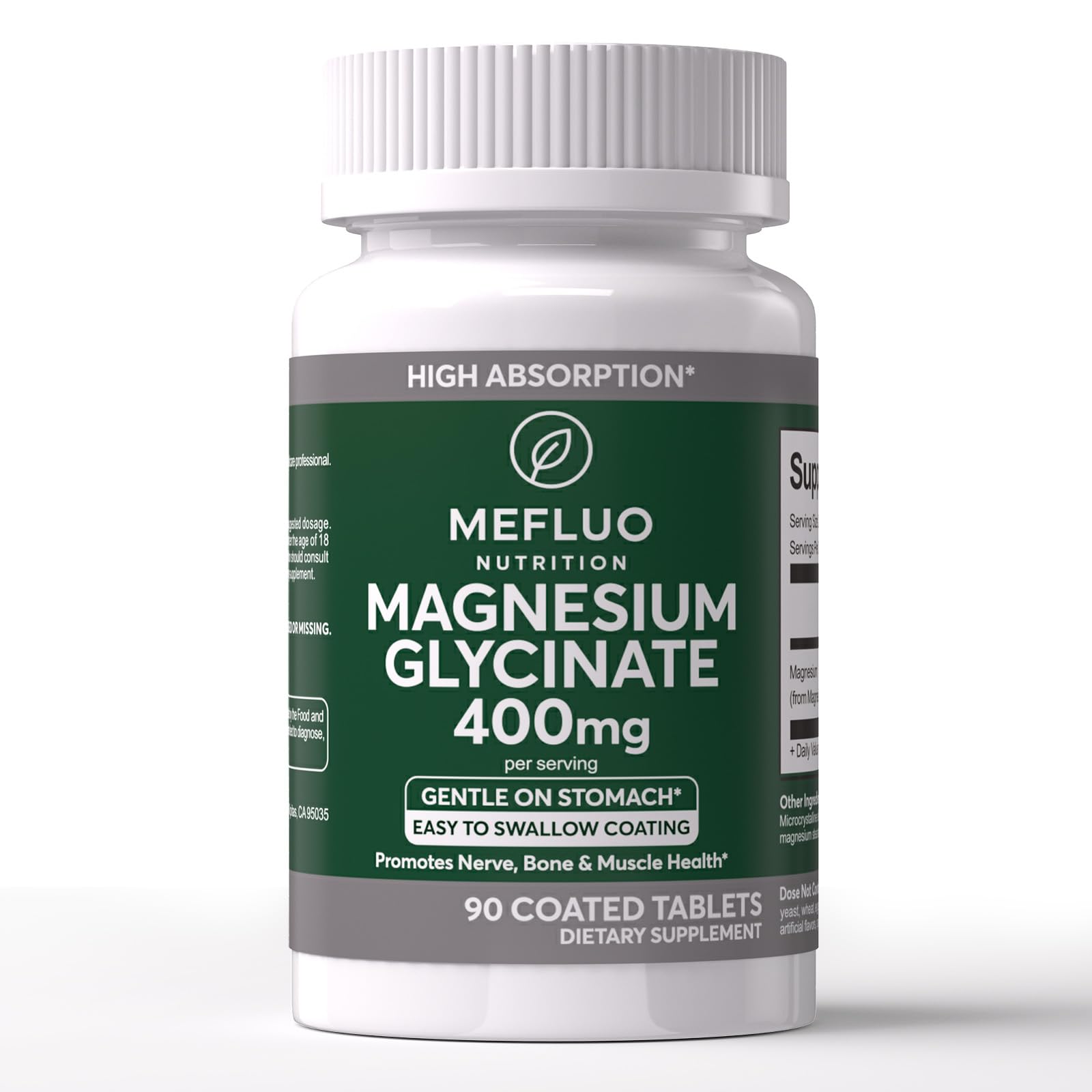 Magnesium Glycinate 400mg – High Absorption Magnesium Supplement for Muscle, Nerve & Sleep Support – Gentle on Stomach, Non-GMO, Vegan Capsules, 90 Count - TrustMedUSA