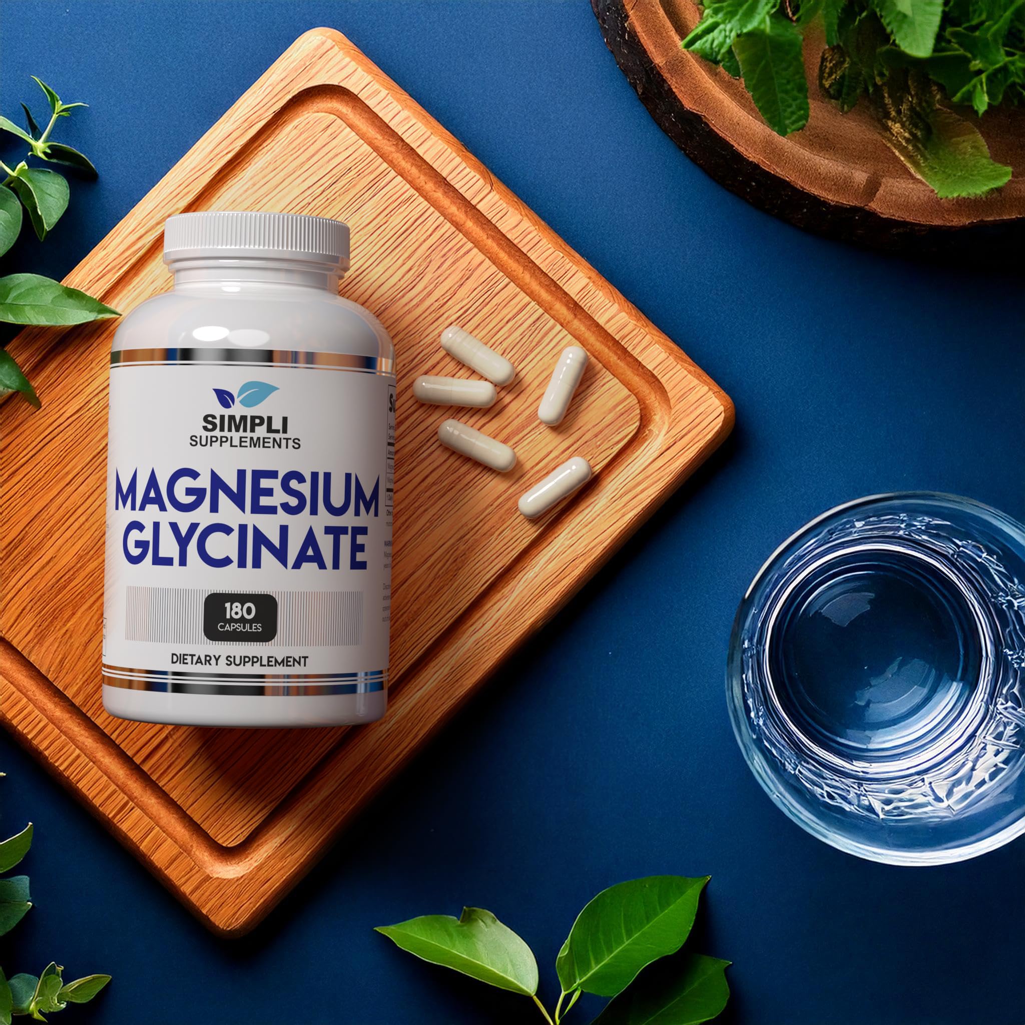 Magnesium Glycinate 400mg per Serving – High Absorption – Gentle on Stomach – Supports Sleep, Relaxation, Muscle, Bone & Immune Health – Non-GMO, Vegan, 180 Capsules - TrustMedUSA