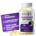 Magnesium Glycinate 400mg Softgels, Small Easy to Swallow High Absorption Magnesium Supplement, with Vitamin D3 & K2 for Sleep Relax Calm Muscle Bone* Health, 120 Gelcaps - TrustMedUSA