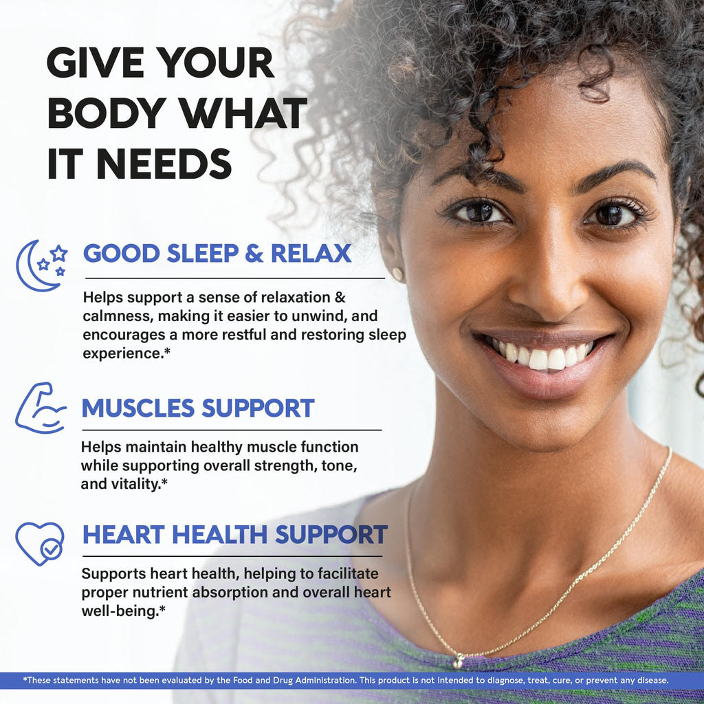 Magnesium Glycinate 500 mg - Chelated Supplement - High Absorption Form of Magnesium - Support for Sleep, Muscle & Heart Health - TrustMedUSA