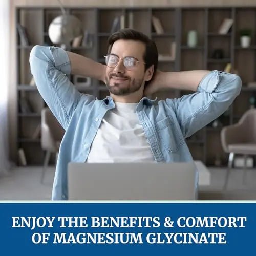 Magnesium Glycinate 500mg | Chelated Bisglycinate Complex for Muscle Relaxation - TrustMedUSA