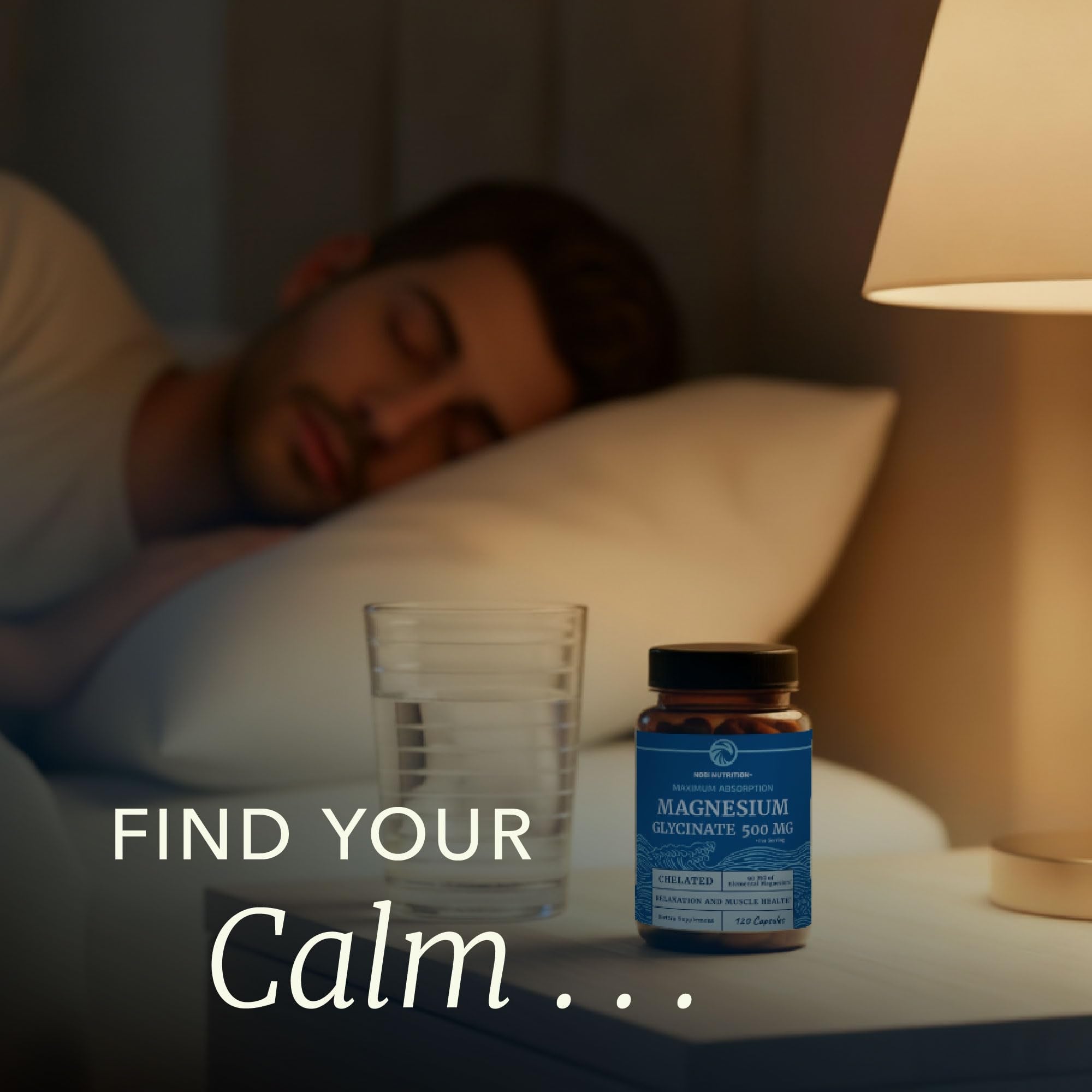 Magnesium Glycinate 500mg | High Absorption | Sleep, Muscle, Bone, Heart Health & Relaxation Support for Women & Men | Chelated Mag Glycinate - TrustMedUSA