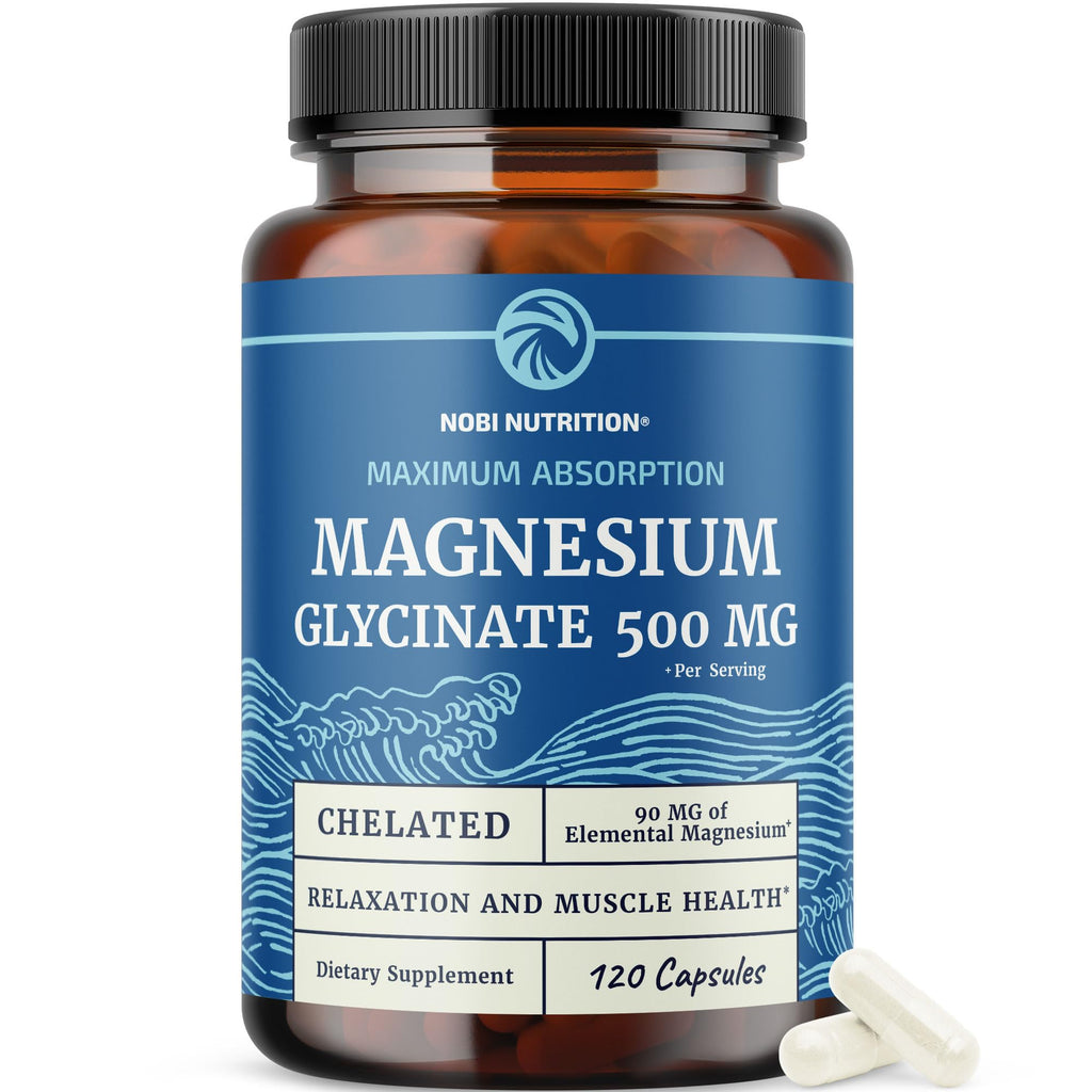 Magnesium Glycinate 500mg | High Absorption | Sleep, Muscle, Bone, Heart Health & Relaxation Support for Women & Men | Chelated Mag Glycinate - TrustMedUSA