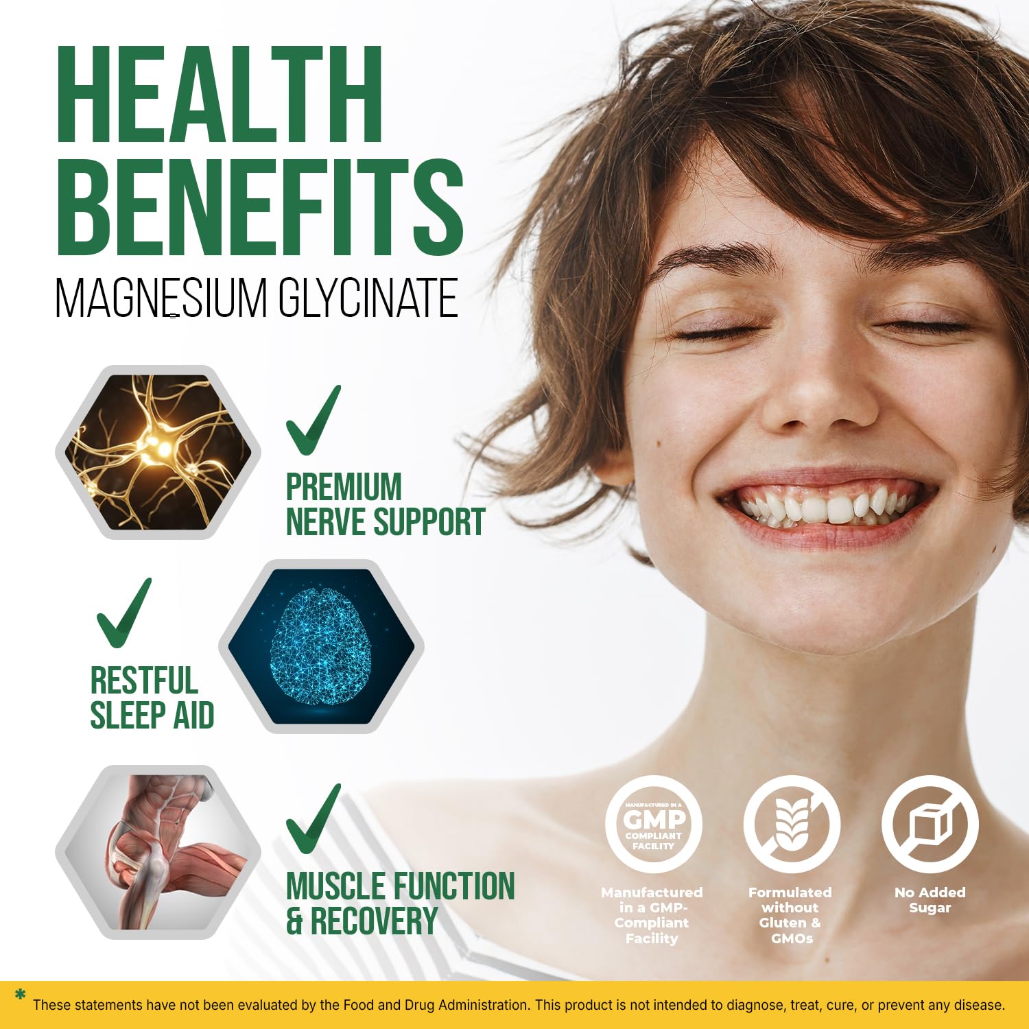 Magnesium Glycinate 500mg Liquid Drops – Sugar-Free Magnesium Supplement, Vegan Formula, 60 mL Flavor Pineapple - TrustMedUSA