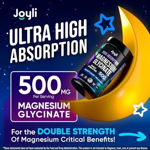 Magnesium Glycinate 500MG - Magnesium for Sleep - High Absorption Chelated Magnesiu - TrustMedUSA