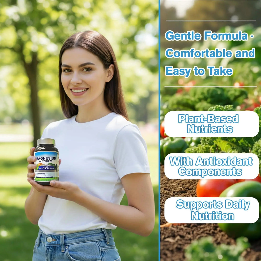 Magnesium Glycinate 500mg with Vitamin D3 – High Absorption Magnesium Supplement with Veggies Design – Supports Bone & Muscle Function and Energy – Non-GMO, Gluten-Free – 120 Veg Capsules - TrustMedUSA