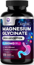 Magnesium Glycinate Capsules 1000mg Per Serving - Pure & Chelated for Max Absorption - Supports Muscle, Nerve & Heart Health, Sleep Support - Magnesium Supplement for Whole Body Support - 120 Capsules - TrustMedUSA