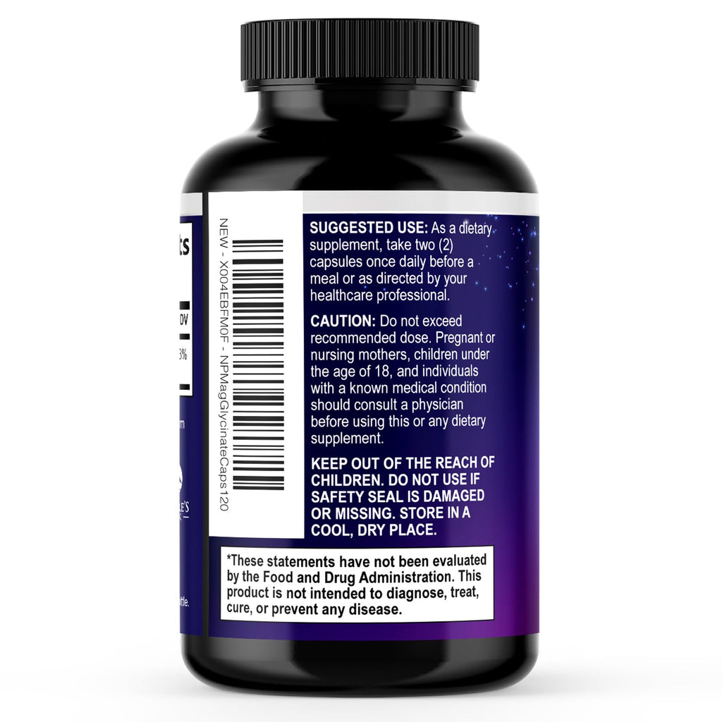 Magnesium Glycinate Capsules 1000mg Per Serving - Pure & Chelated for Max Absorption - Supports Muscle, Nerve & Heart Health, Sleep Support - Magnesium Supplement for Whole Body Support - 120 Capsules - TrustMedUSA