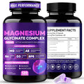 Magnesium Glycinate Complex 1150mg - Gentle on Stomach High Absorption Magnesium Capsules with Citrate, Silica, Ashwagandha & Vitamin B6 for Zzz, Stress Relief, Muscle Support for Adults, Women & Men - TrustMedUSA