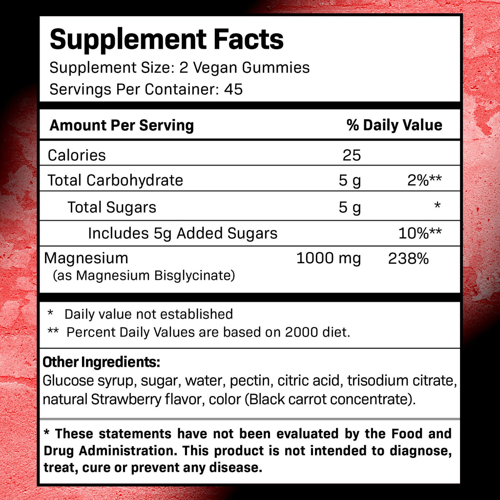 Magnesium Glycinate Gummies, 1000 mg - Magnesium Supplement to Support Relaxation, Heart Health - Chewable Calm Magnesio Gummies for Adults, - TrustMedUSA
