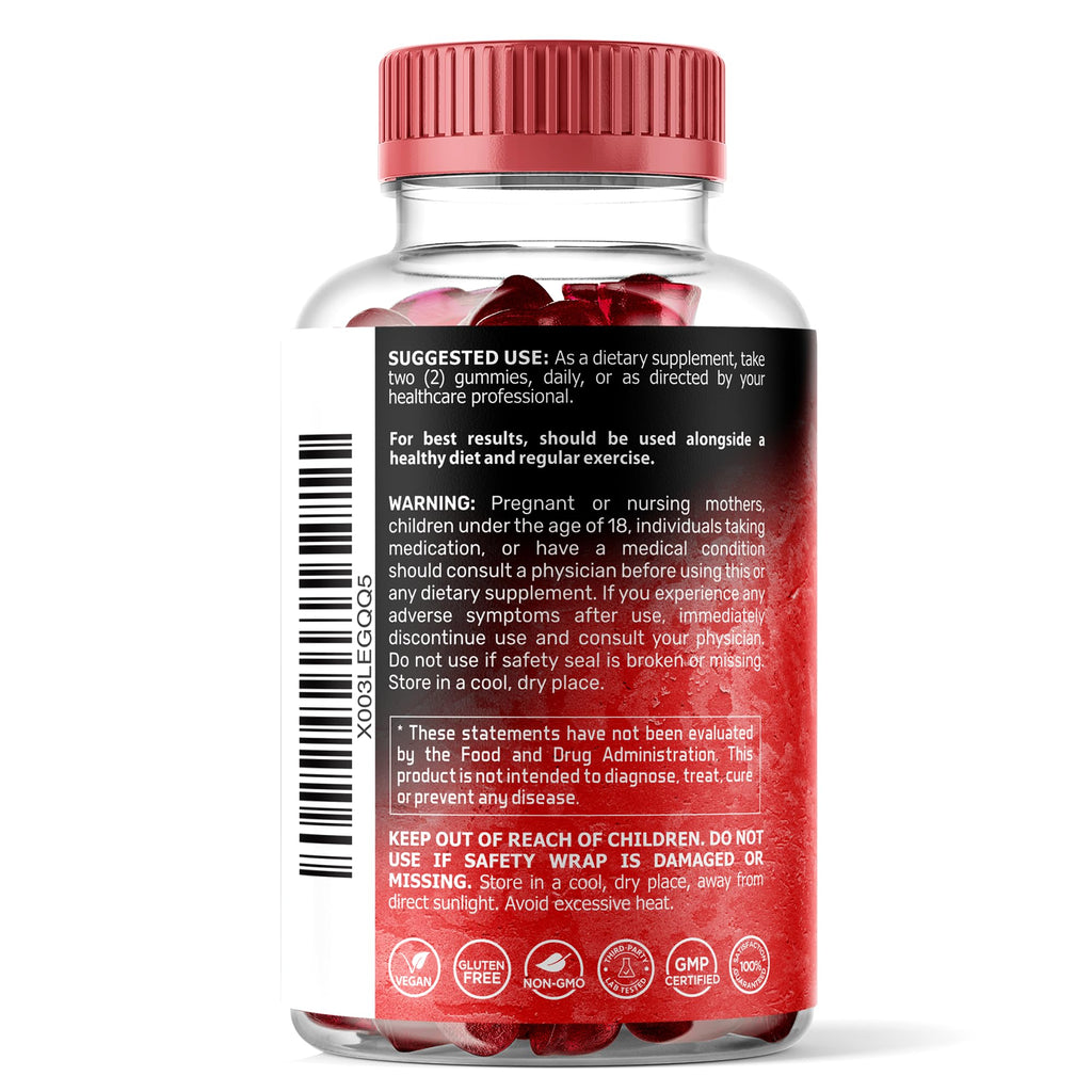 Magnesium Glycinate Gummies, 1000 mg - Magnesium Supplement to Support Relaxation, Heart Health - Chewable Calm Magnesio Gummies for Adults, - TrustMedUSA