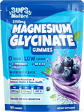Magnesium Glycinate Gummies 2150 mg with Magnesium L-Threonate for Adults, Melatonin Free, High Absorption, Blueberry Flavor, 90 Count - TrustMedUSA