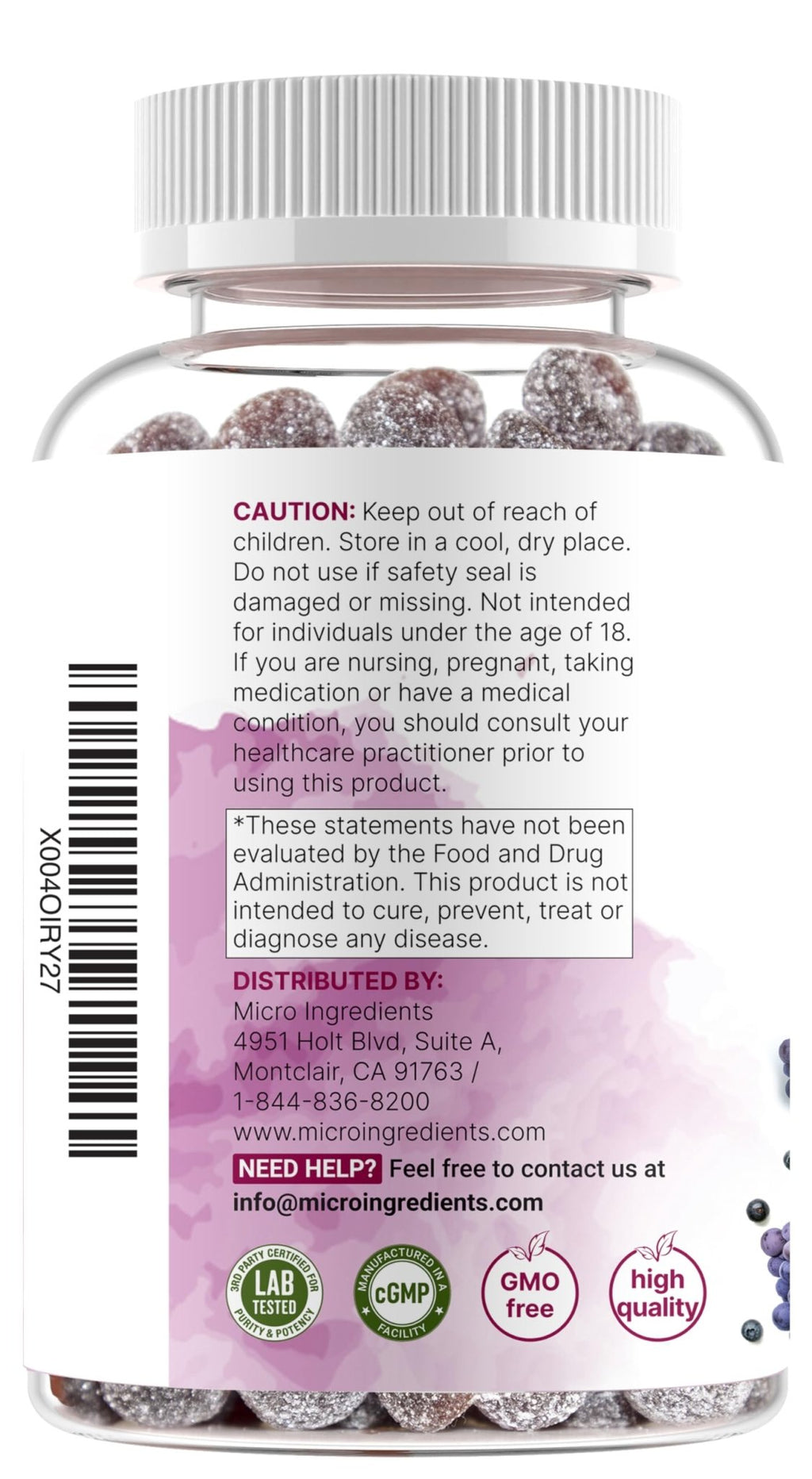 Magnesium Glycinate Gummies 400mg Per Serving, 120 Count | Natural Grape Blueberry Flavor | Potent Elemental Form + Chelated for High Absorption | Healthy Muscle, Bones, & Mood Support Supplement - TrustMedUSA