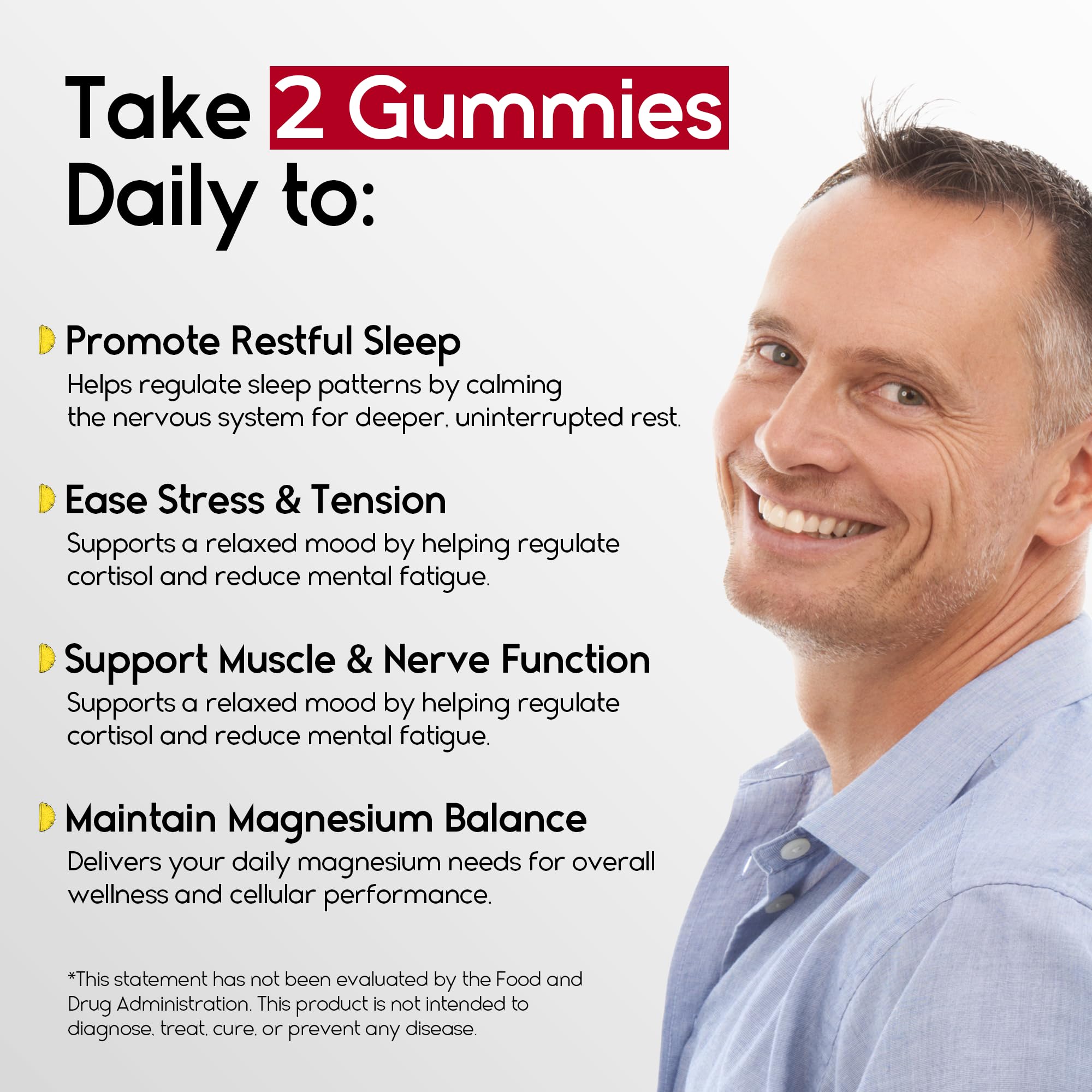 Magnesium Glycinate Gummies 400mg - Sleep Gummies for Kids & Adults - Magnesium Glycinate Chewable High Absorption for Muscle Recovery, Better Sleep & Relaxation (Gojiberry) - TrustMedUSA