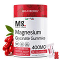 Magnesium Glycinate Gummies 400mg - Sleep Gummies for Kids & Adults - Magnesium Glycinate Chewable High Absorption for Muscle Recovery, Better Sleep & Relaxation (Gojiberry) - TrustMedUSA