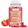 Magnesium Glycinate Gummies 500mg - Magnesium Supplement with Vitamin B6 for Adults & Magnesium for Kids - Calm Magnesium for Sleep, Mood, Muscle Support - Strawberry Flavor, 60 Gummies - TrustMedUSA