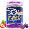 Magnesium Glycinate Gummies 500mg - Magnesium with Omega-3, Turmeric, Vitamin D3 & E | Magnesium Glycinate Soft Chews for Adults - TrustMedUSA