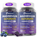 Magnesium Glycinate Gummies 500mg/250mg for Adults Kids Teens, Sugar Free Magnesium Calm Sleep Aid, Kids Sleep Gummies with L-Theanine Glycine B6 for Sleep, Calm, Muscle,Relax Brain,No Melatonin,2Pack - TrustMedUSA