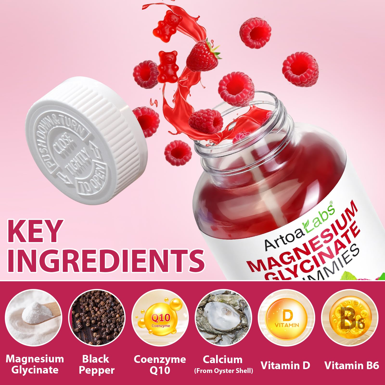 Magnesium Glycinate Gummies 600mg 120 Count - Sugar Free Magnesium Supplement - Supports for Sleep, Memory, Mood, Muscle, Relaxation, Heart & Bone Health - TrustMedUSA