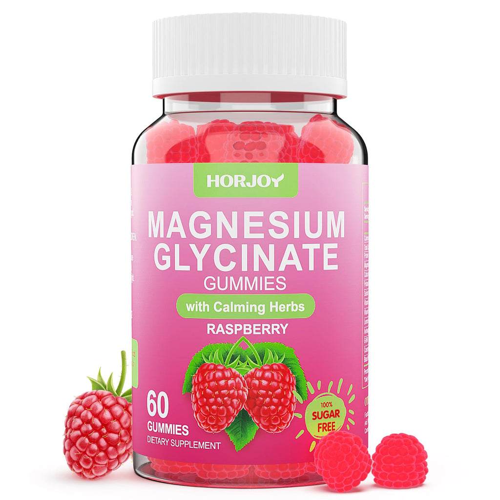 Magnesium Glycinate Gummies 600mg, Sugar Free Magnesium Gummies for Adults with Ashwagandha, Lemon Balm & GABA for Sleep - TrustMedUSA