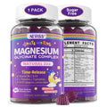 Magnesium Glycinate Gummies for Adults & Kids 4+, Sugar Free Magnesium Bisglycinate Supplement 400/200mg with B6D3, 5HTP, L-Theanine for Sleep & Relaxation - TrustMedUSA