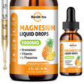 Magnesium Glycinate Liquid Drops, 1000mg of Liquid Magnesium Complex Supplement for Sleep, Nerve, Energy, Muscle, Bone, Calm & Digestion, High Absorption, 2 Fl Oz, Sugar-Free Pineapple Flavor - TrustMedUSA