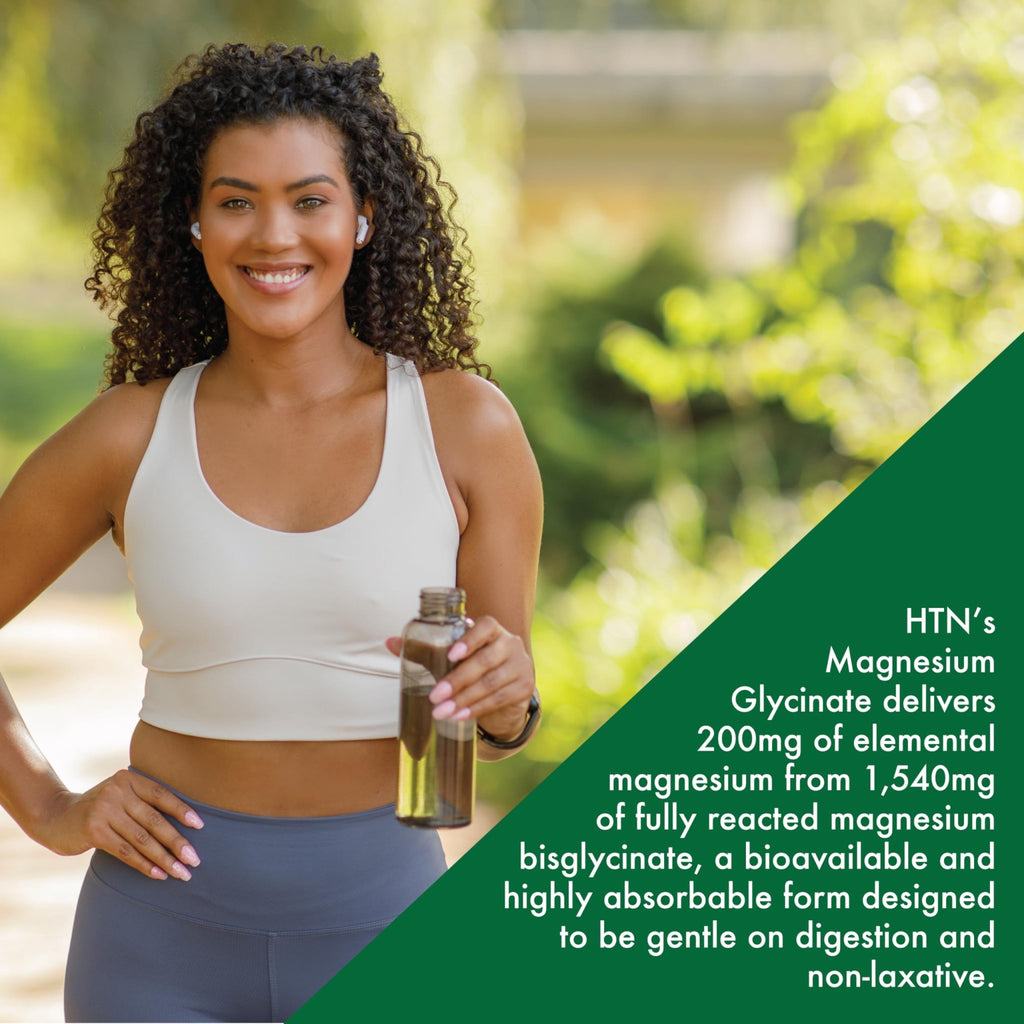 Magnesium Glycinate - Muscle, Nerves, Relaxation & Sleep Supplement | 200mg Elemental Magnesium Fully Reacted Chelated | Gentle on the Stomach | Non-GMO 120 Tablets | by Health Thru Nutrition - TrustMedUSA