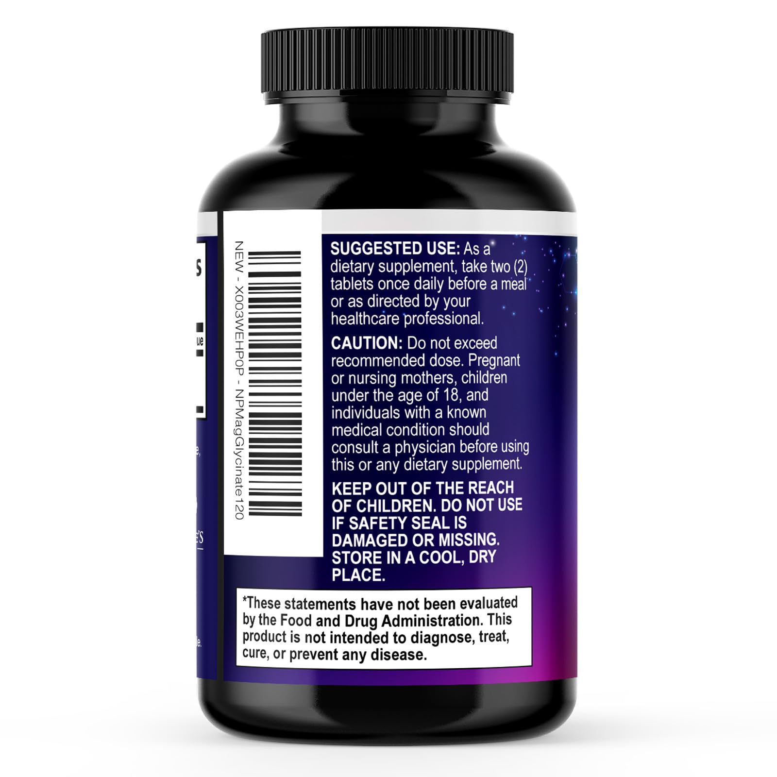 Magnesium Glycinate Supplement 250mg - 100% Chelated & Purified - to Support Sleep, Heart Health, Muscles, & Bone Strength - Best Absorption Magnesium Glycinate Capsules, Bottled in USA - 120 Tablets - TrustMedUSA
