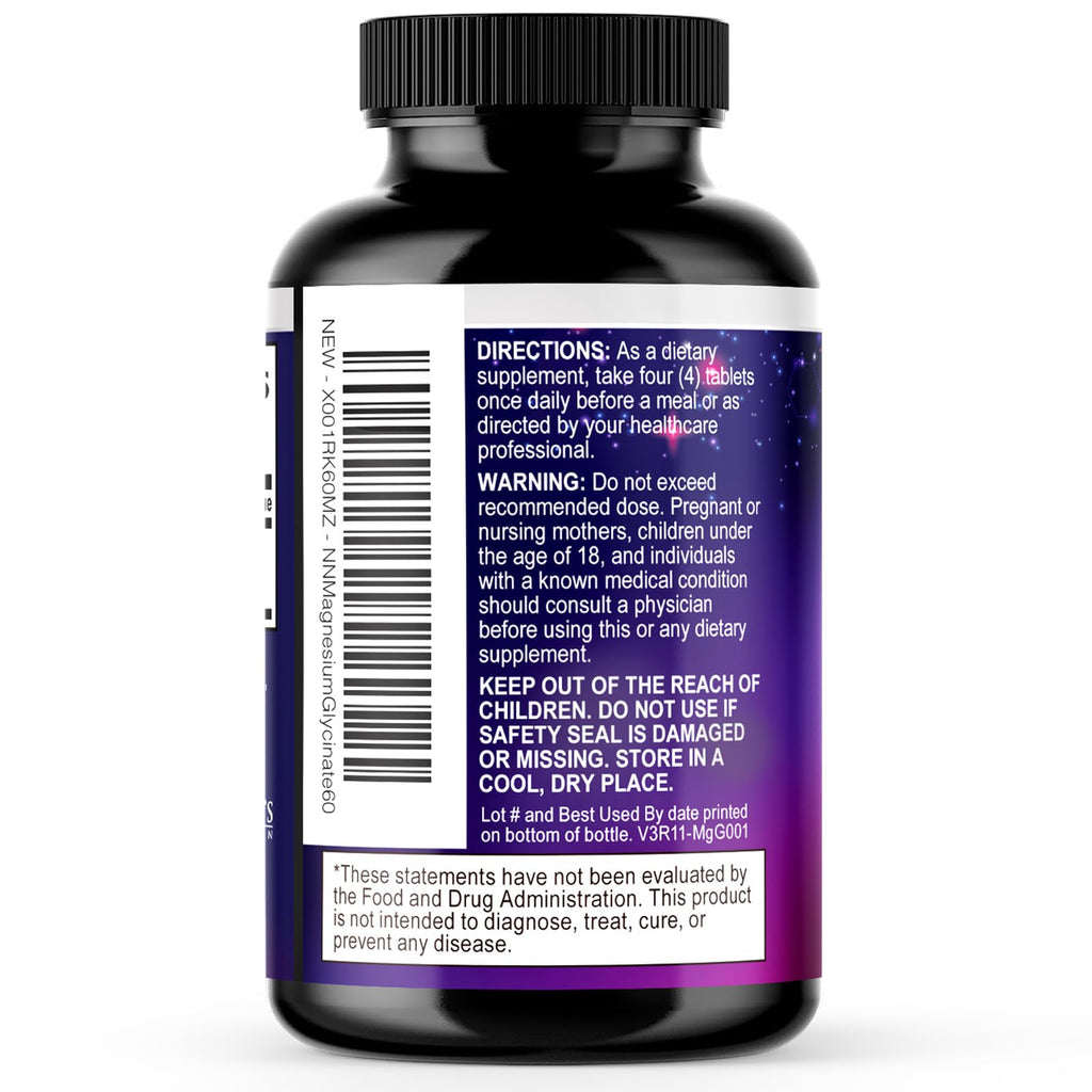 Magnesium Glycinate Supplement - 500mg Magnesium Per Serving - 100% Chelated & Purified - Supports Sleep, Heart Health, & Muscle Strength - Best Absorption Magnesium, Bottled in USA - 60 Tablets - TrustMedUSA