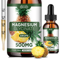 Magnesium Glycinate Supplement, Liquid Magnesium Glycinate Liquid Drops 500mg-Support Stress Relief, Relaxation, Mood, Sleep, Bone & Muscle-2 Fl Oz, Vegan, Pineapple Flavor - TrustMedUSA