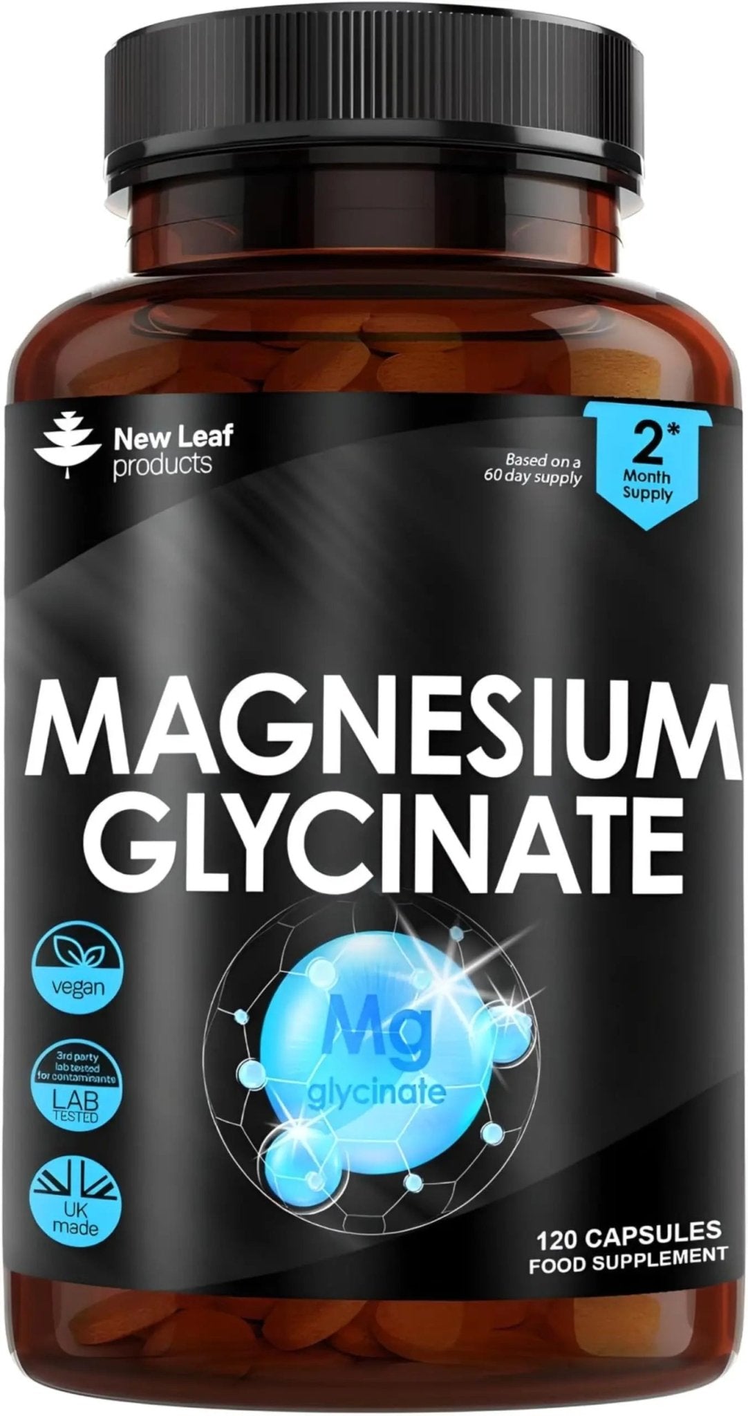 Magnesium Glycinate Supplements - 1040mg of Magnesium - 120 High Strength Capsules - TrustMedUSA