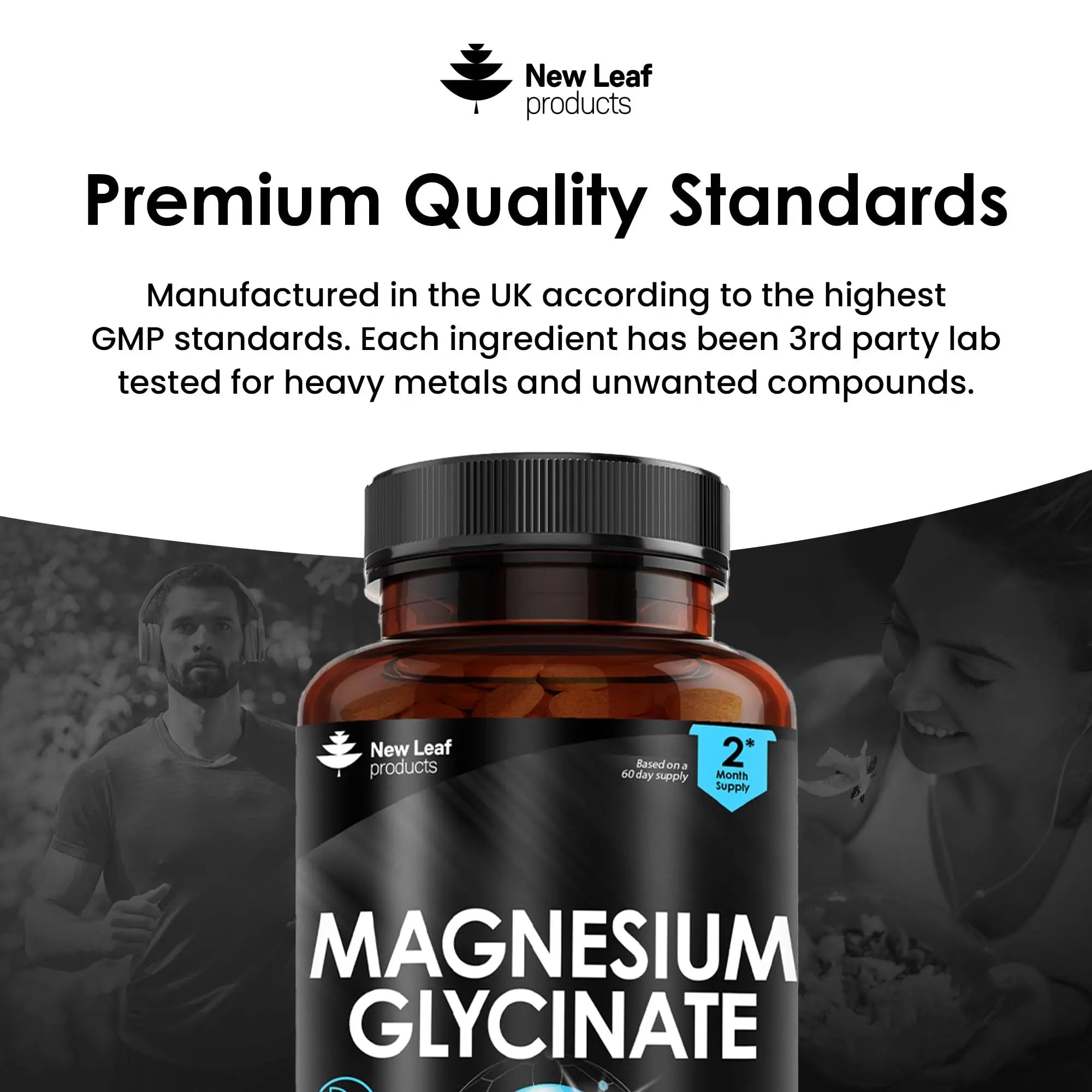 Magnesium Glycinate Supplements - 1040mg of Magnesium - 120 High Strength Capsules - TrustMedUSA
