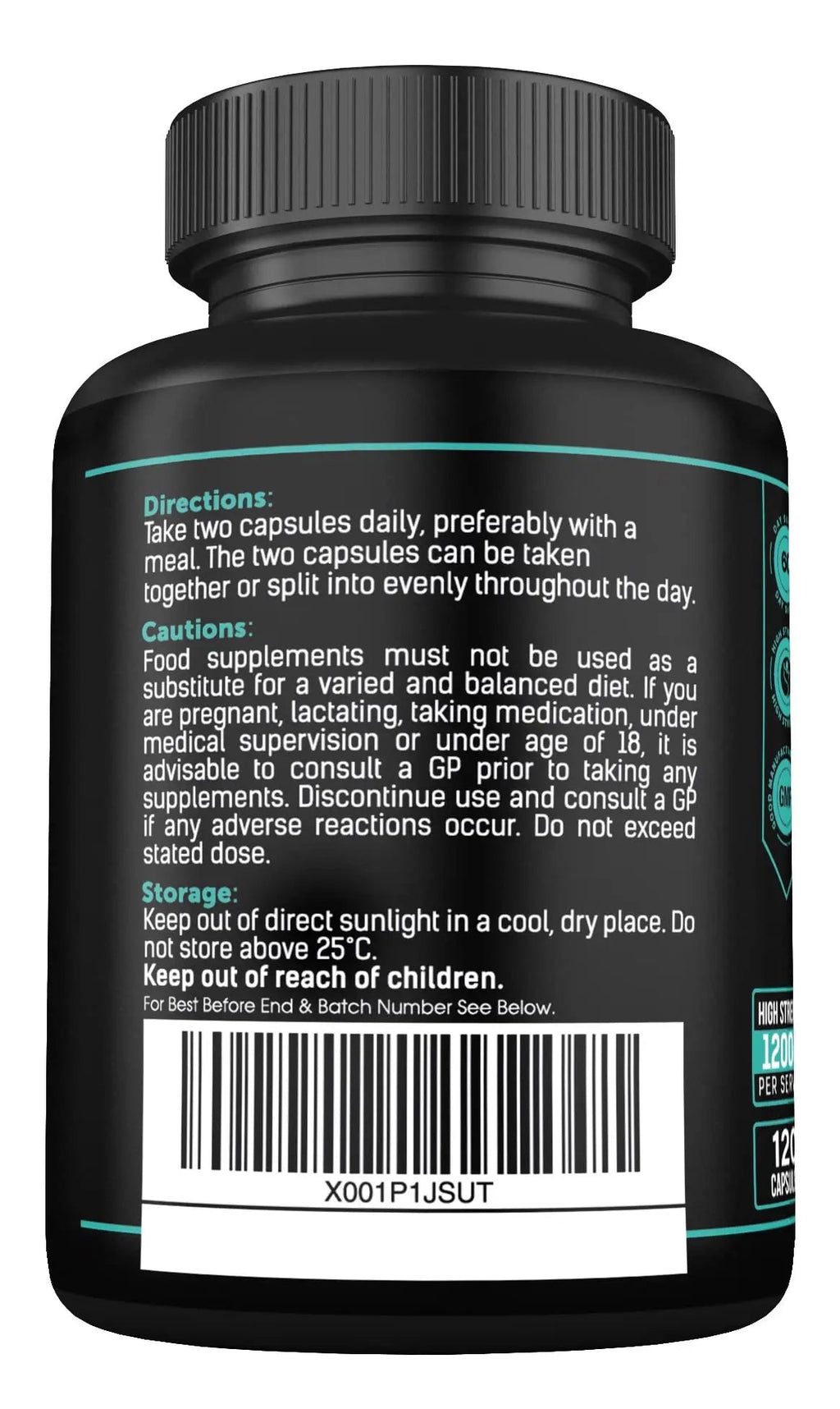 Magnesium Glycinate Supplements & Vitamin B6 - 120 High Strength Capsules - TrustMedUSA