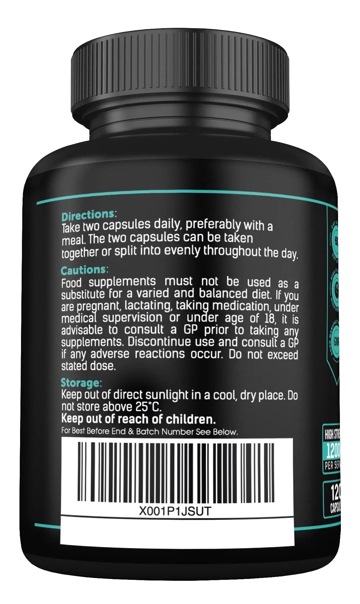 Magnesium Glycinate Supplements & Vitamin B6 - 120 High Strength Capsules - TrustMedUSA