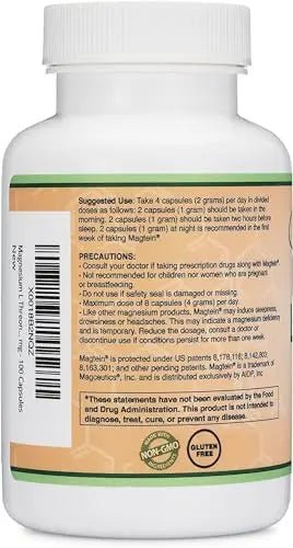Magnesium L Threonate Capsules (Magtein) – High Absorption Supplement – Bioavailable - TrustMedUSA