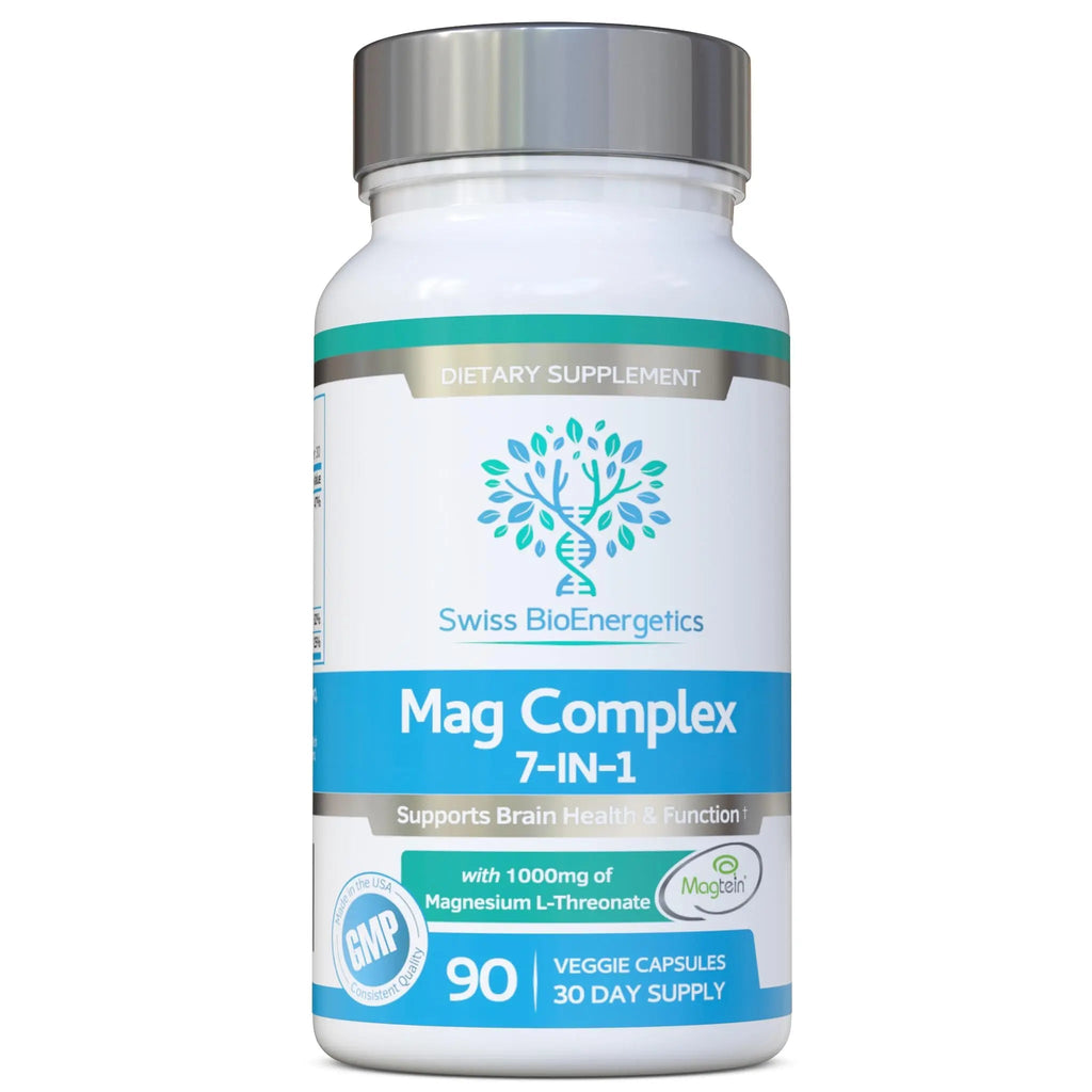 Magnesium L-Threonate Complex 7-in-1 with 1000mg of Magtein Plus Magnesium as Bisglycinate, Taurate, Citrate, Gluconate, Malate & Lactate - Supports Sleep - Vegan, US Made and No Artificial Nasties - TrustMedUSA