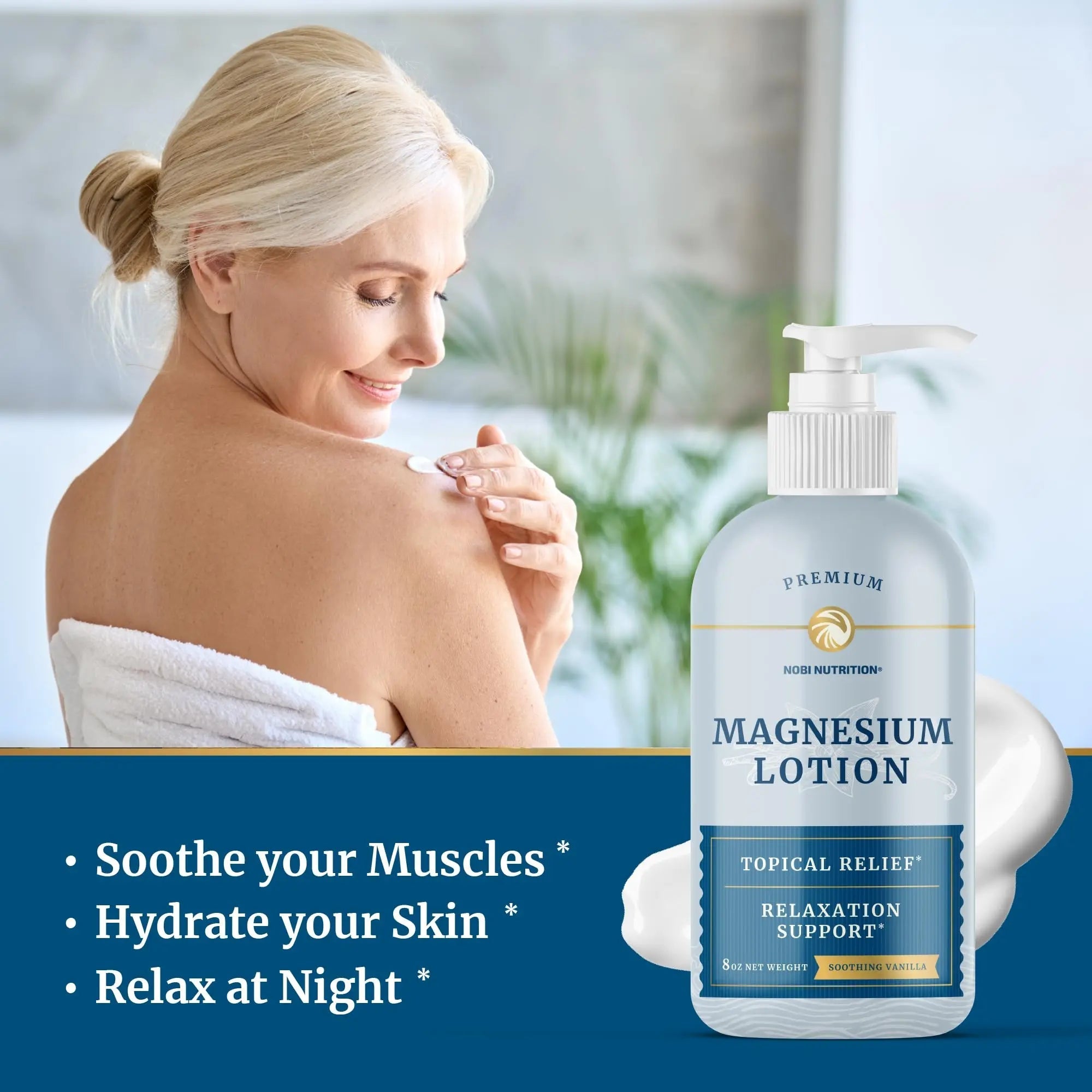 Magnesium Lotion | Relieves Muscle Cramps & Soreness | Relaxation & Calming Support - TrustMedUSA
