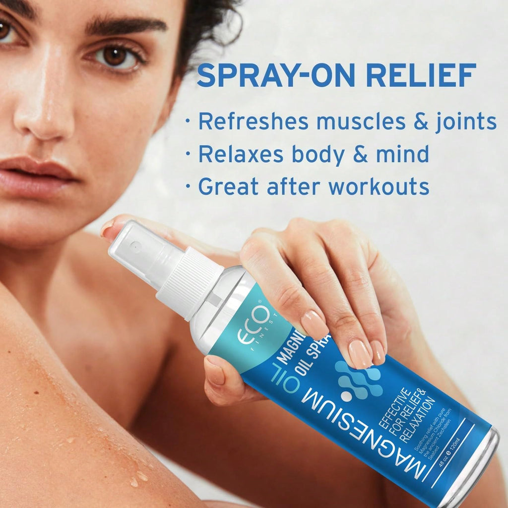 Magnesium Oil Spray For Muscle & Joint Relief – Natural Relaxation & Sleep Support, 4oz Fast-Absorbing Body Mist - TrustMedUSA