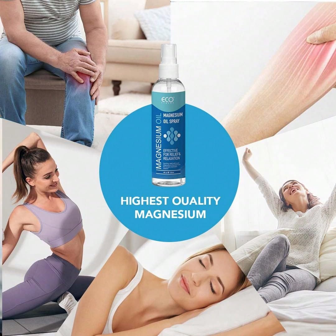 Magnesium Oil Spray For Muscle & Joint Relief – Natural Relaxation & Sleep Support, 4oz Fast-Absorbing Body Mist - TrustMedUSA