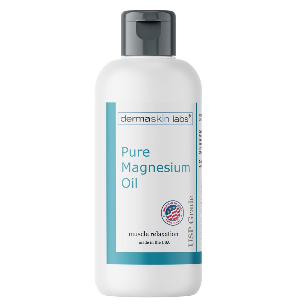 Magnesium Spray 4 oz Non-Greasy Pure Topical Magnesium Chloride Soothing Relief and Relaxation for Overworked Muscles and Joints Body Massage with Aloe Vera Made in The USA - TrustMedUSA