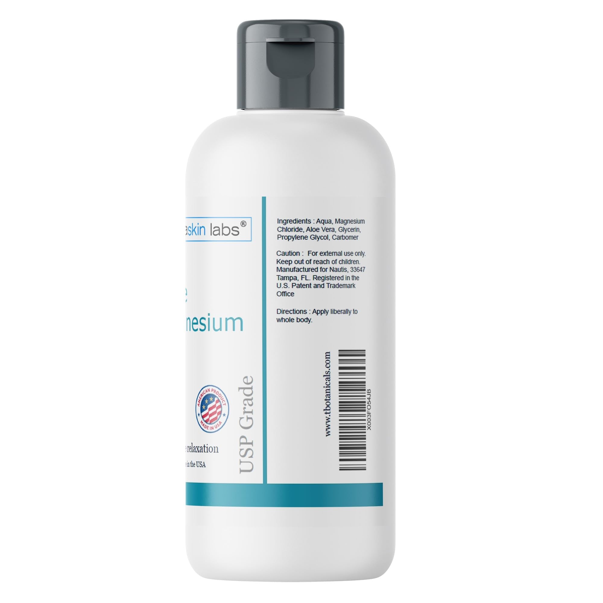 Magnesium Spray 4 oz Non-Greasy Pure Topical Magnesium Chloride Soothing Relief and Relaxation for Overworked Muscles and Joints Body Massage with Aloe Vera Made in The USA - TrustMedUSA
