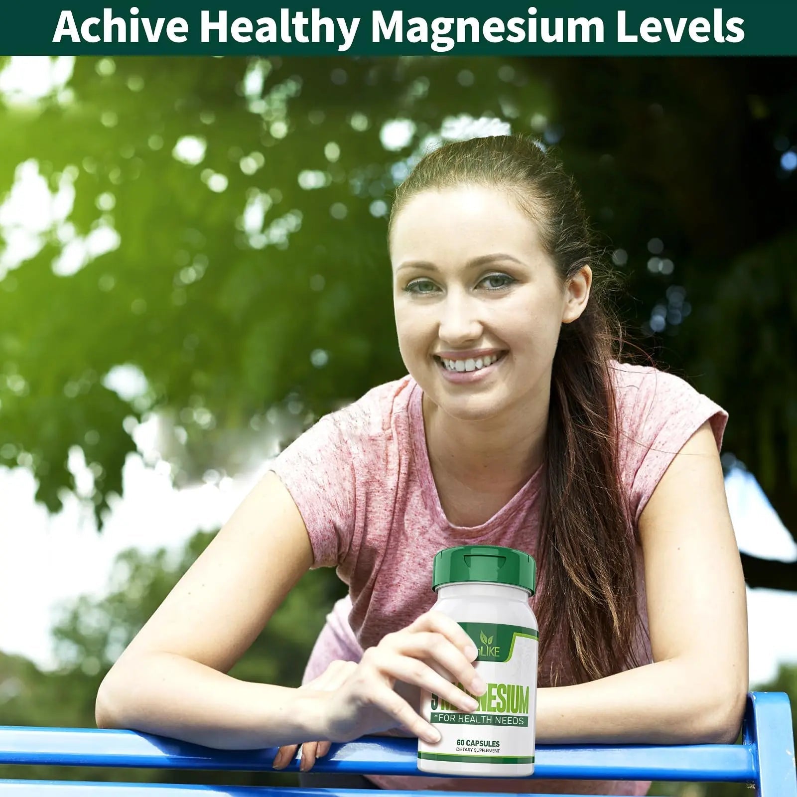 Magnesium Supplement with 9 Forms of High Absorption Magnesium Glycinate, L-threonate, Citrate, Malate and More for Muscle, Brain Support, Non-GMO, Gluten & Soy Free, 60 Capsules - TrustMedUSA