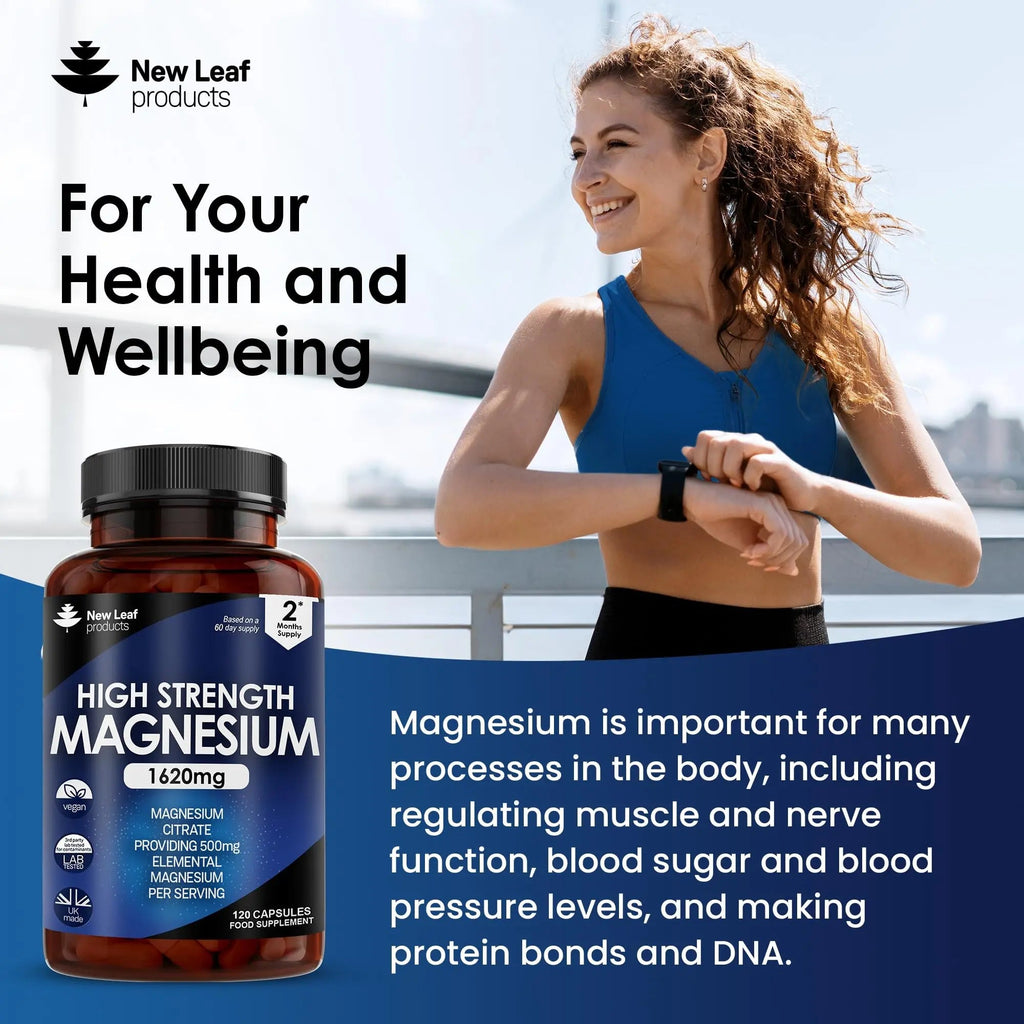 Magnesium Supplements 1620mg - Super Strength - Magnesium Citrate Capsules - TrustMedUSA