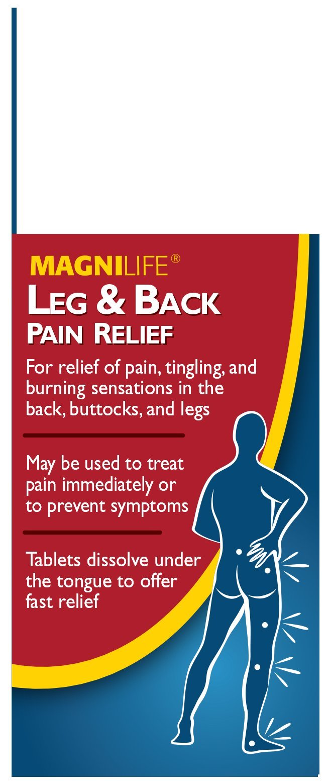 MagniLife Leg & Back Pain Relief Tablets,125 Ct, Fast-Acting Pain Relief Naturally Soothes Burning, Tingling & Stabbing Aches, Symptomatic or Preventative, Non-Habit Forming Quick-Dissolve Tablets - Maple Wellness Supplements