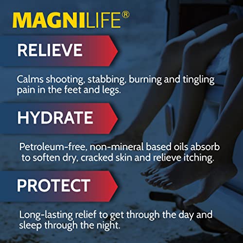 MagniLife Pain Relief Foot Spray, 3 oz, Pain Relief for Burning, Tingling or Sensitivity in Feet and Legs, No Alcohol Cooling Spray Moisturizes Dry, Cracked Heels - TrustMedUSA