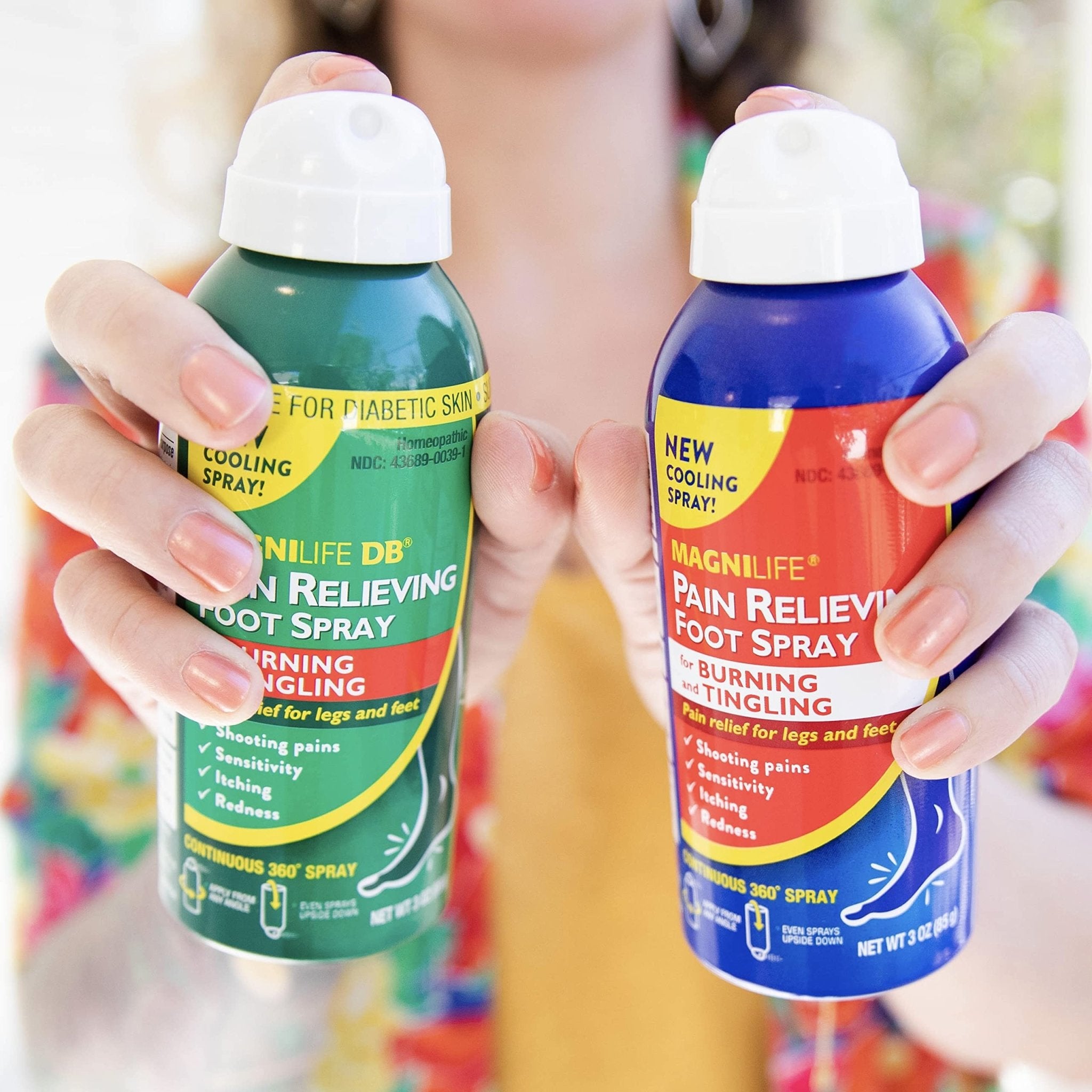 MagniLife Pain Relief Foot Spray, 3 oz, Pain Relief for Burning, Tingling or Sensitivity in Feet and Legs, No Alcohol Cooling Spray Moisturizes Dry, Cracked Heels - TrustMedUSA