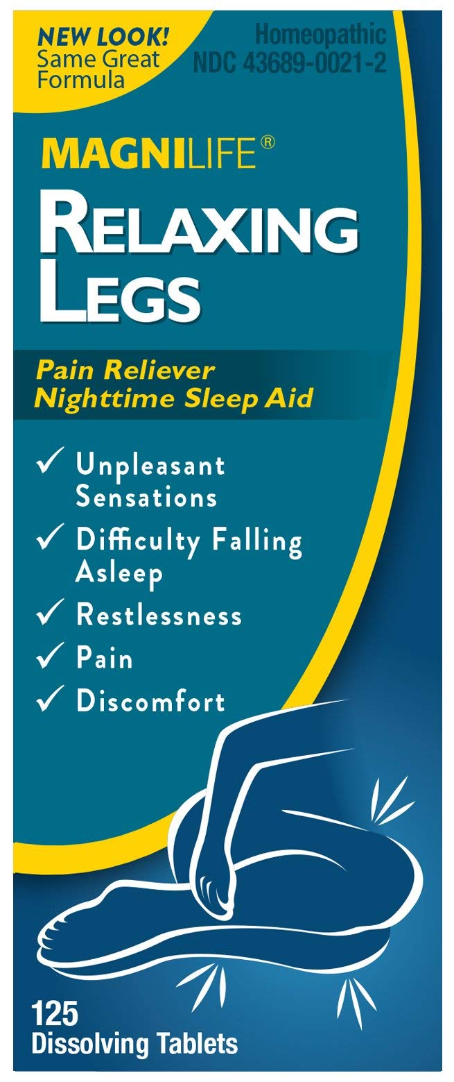 MagniLife Relaxing Legs 125 Count Quick Dissolve Tablets Relaxing Leg Cream PM 4oz Jar Restless Legs - TrustMedUSA