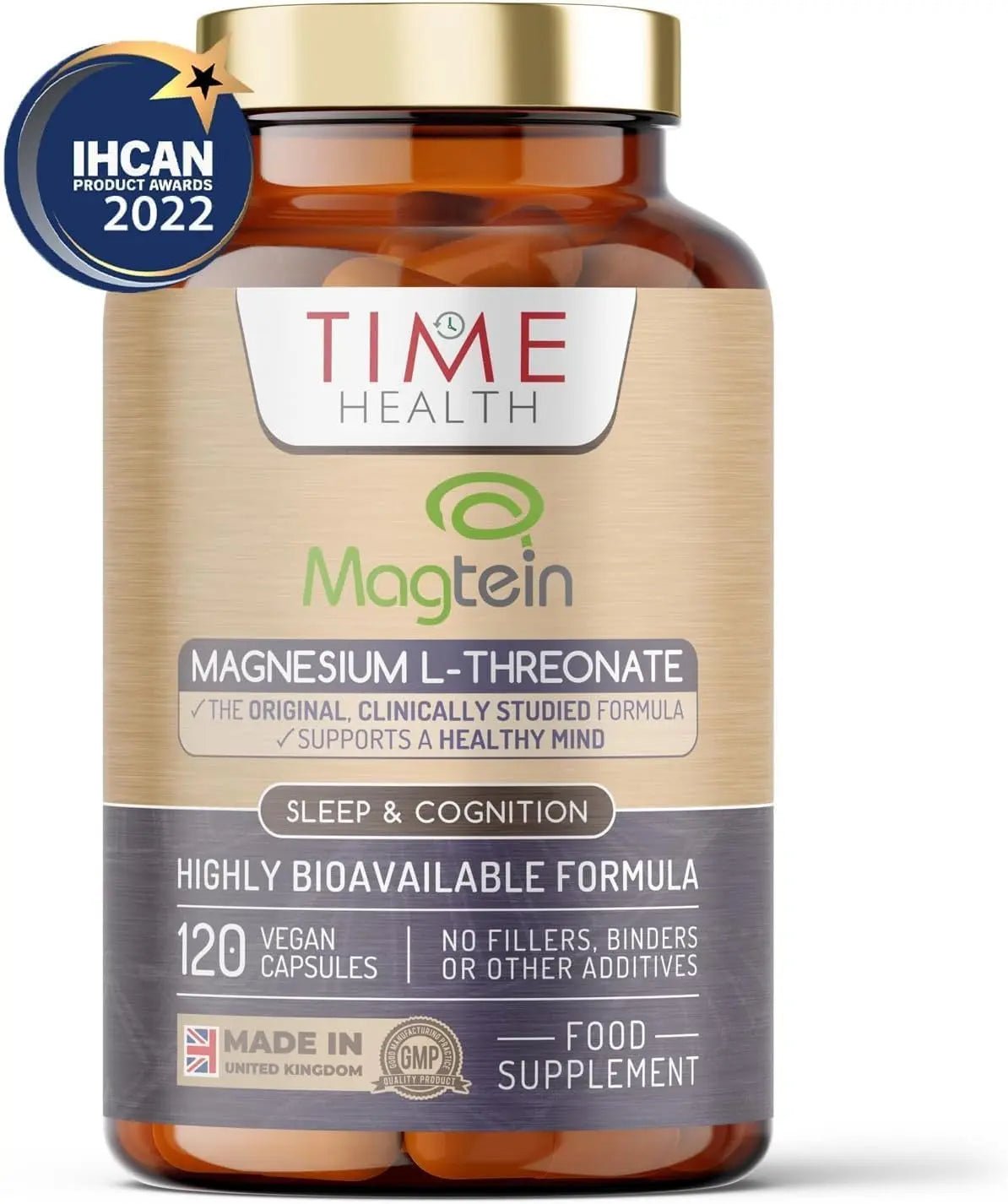 Magtein® Magnesium – 120 Capsules – High Strength 2100mg – Highly Bioavailable - TrustMedUSA