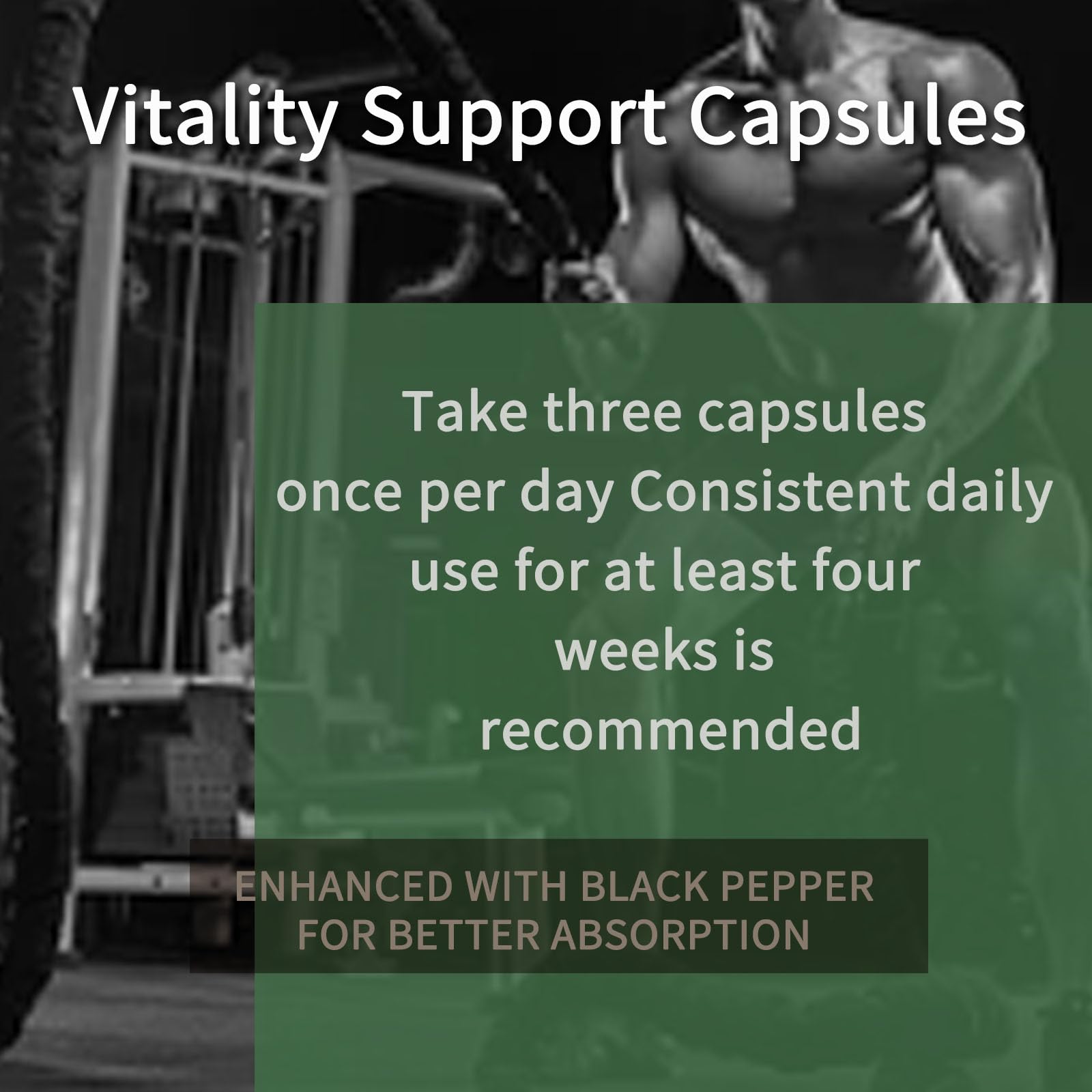 Maidlure Vitality Support - Men's Pills Blend with Ashwagandha, Shilajit, Black Pepper Extract & Vitamin | Natural & Organic Energy Enhancement - 90 Capsules - TrustMedUSA