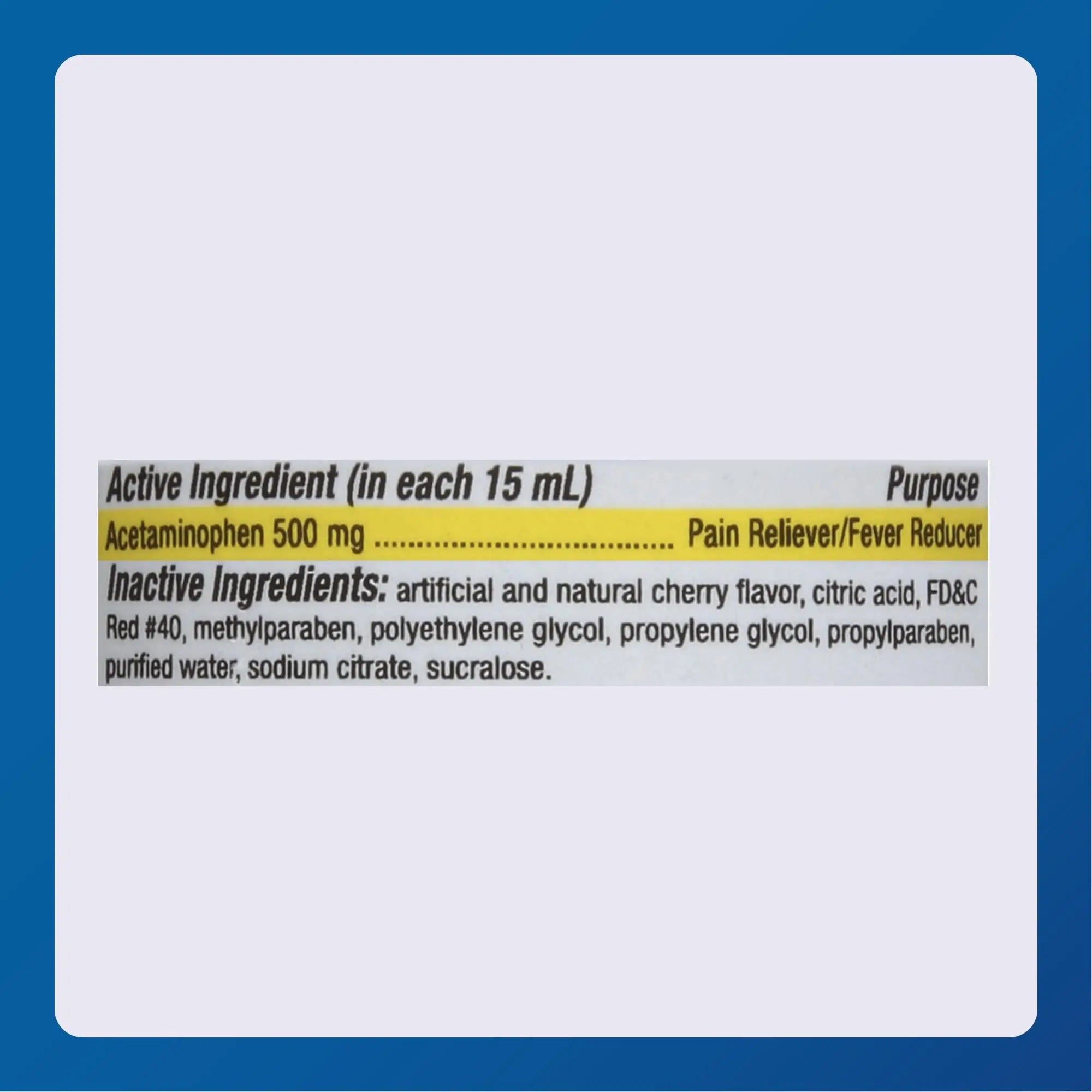 MAJOR Adult Extra Strength Liquid Acetaminophen 500mg - Helps Relieve Pain and Reduce Fevers - Aspirin Free - Cherry Flavor - 8 Fl Oz (2 Pack) - TrustMedUSA